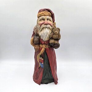 Vintage Craig Kirkwood Laramie WY Santa Claus Folk Art Figure Bear Toy Soldier